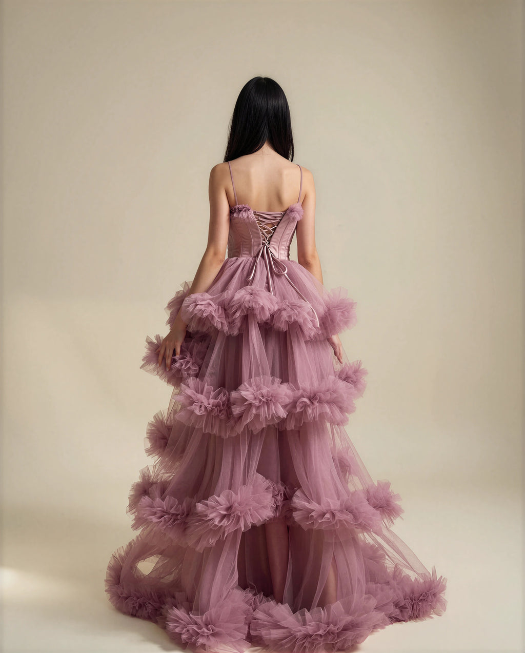 Rosalie Ruffle Tulle Couture Gown