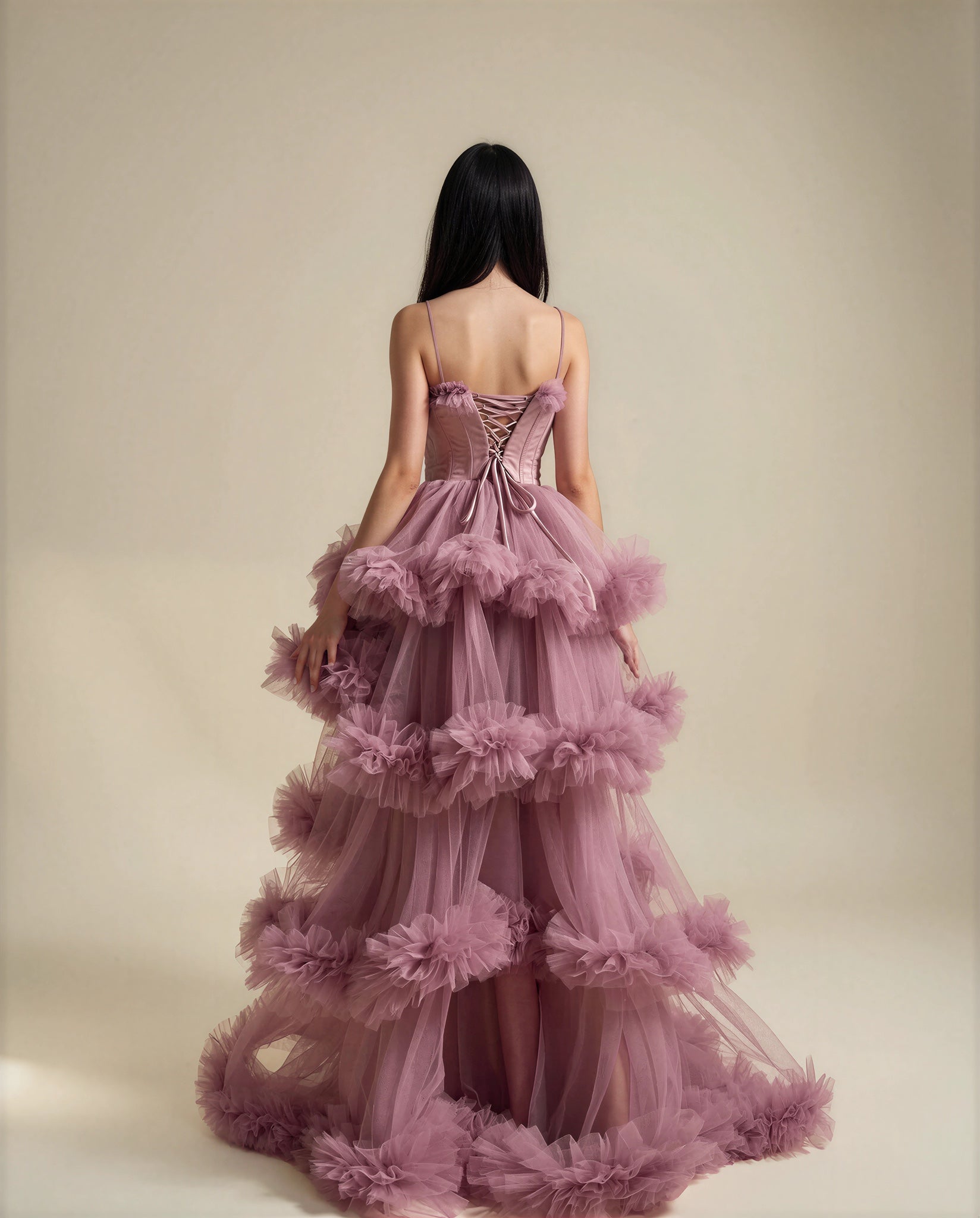 Rosalie Ruffle Tulle Couture Gown