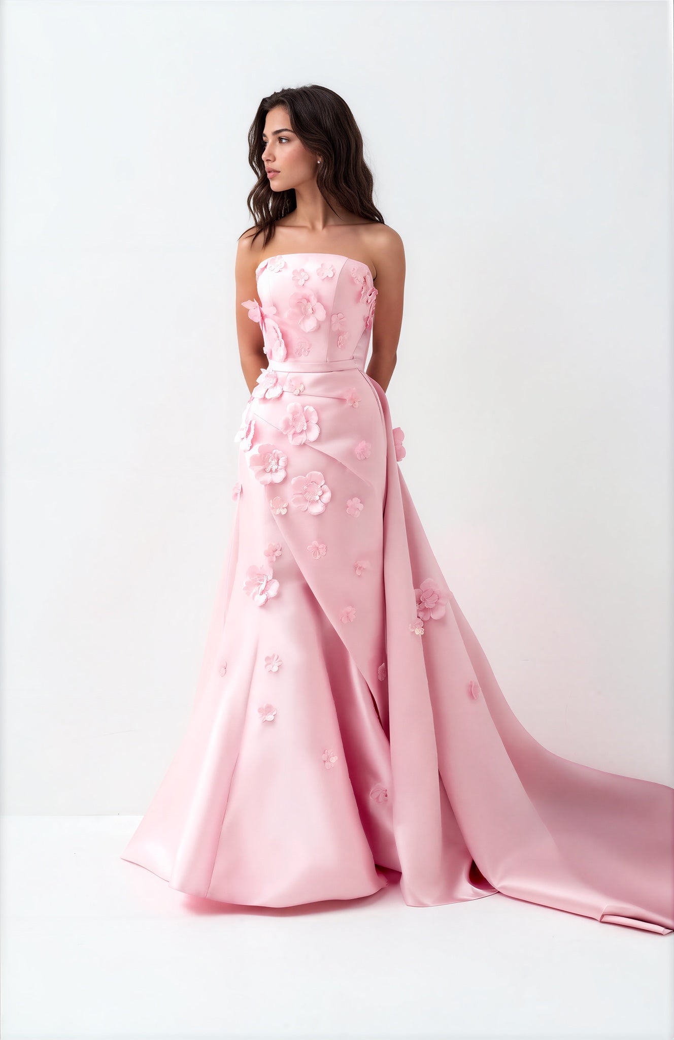 Floral Satin Gown