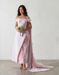 Blanche Floral Cape Gown